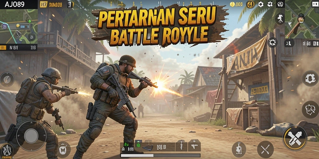 Tampilan luar biasa dari gameplay AJO89 dalam Battle Royale yang mendebarkan.