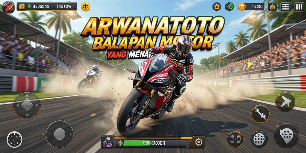 Tampilan seru balapan motor di ARWANATOTO.