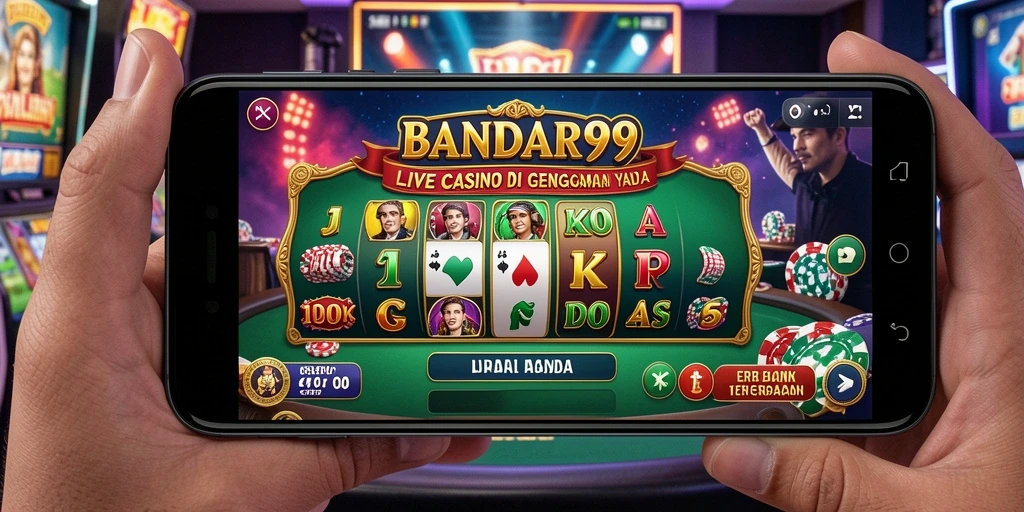 Tampilan menarik gameplay Live Casino di BANDAR99.