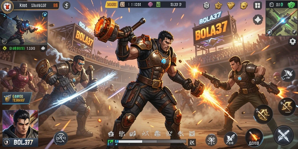 Gameplay seru BOLA37 dalam pertempuran Battle Royale.