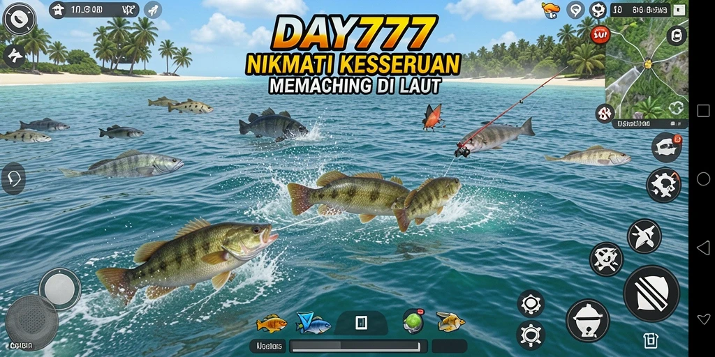 Tangkapan ikan yang fantastis di game DAY777, menampilkan momen seru gameplay.