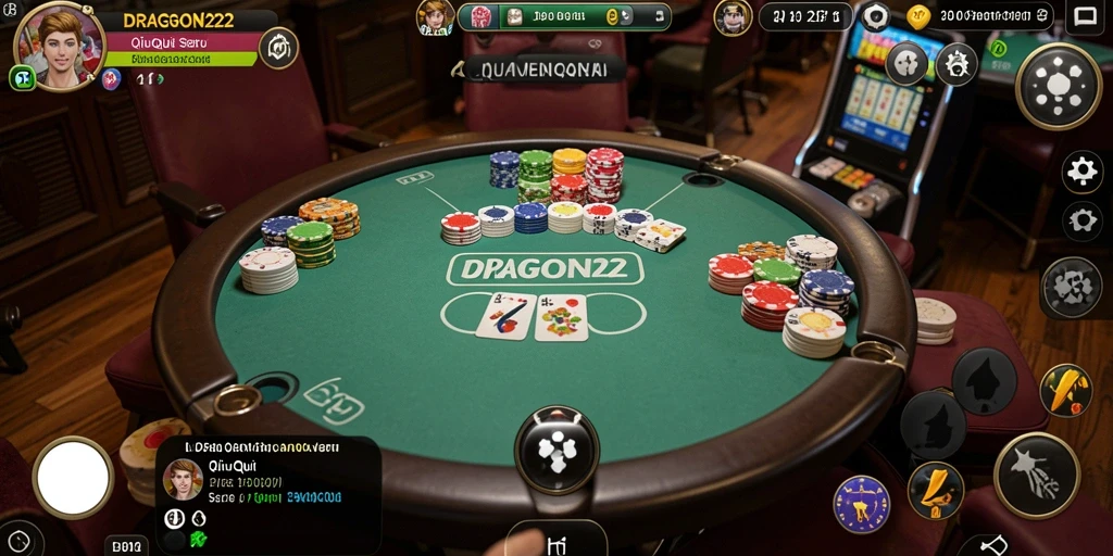 Screenshot utama DRAGON222 menampilkan aksi seru dalam permainan QiuQiu.
