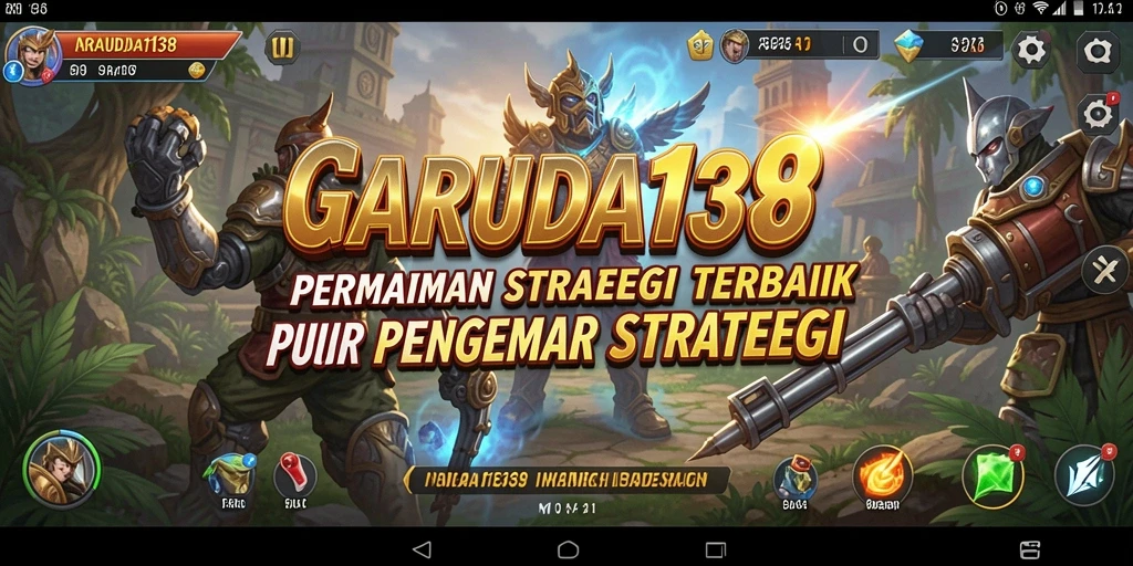 Screenshot menunjukkan pertempuran strategis yang epik dalam GARUDA138.