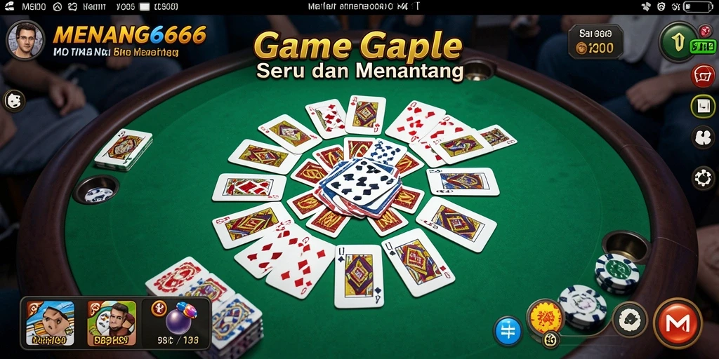 Gameplay seru dan menantang di MENANG666, nikmati Gaple bersama teman-teman.