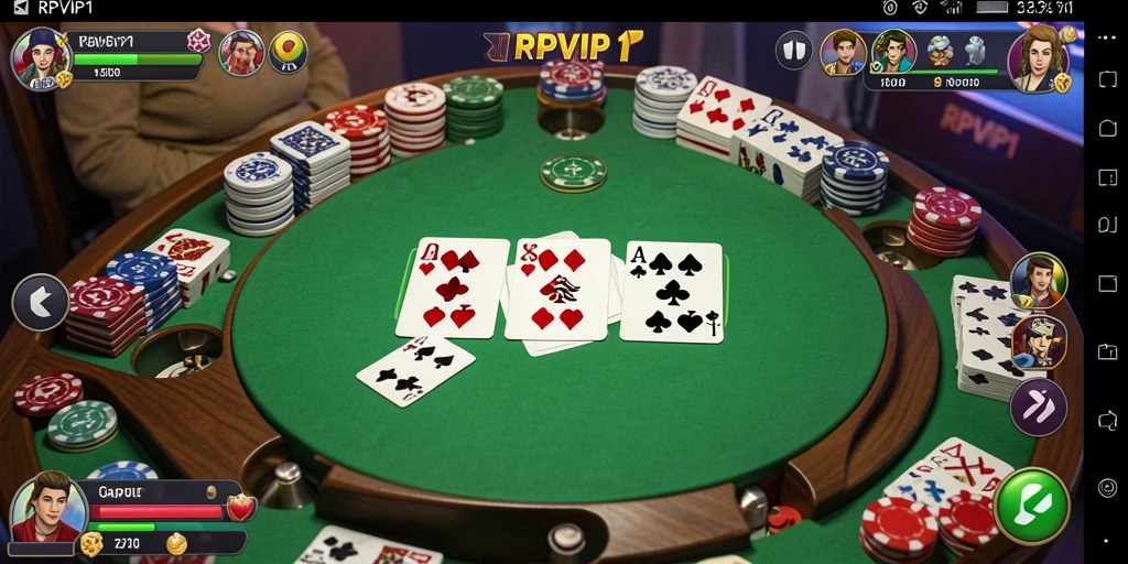 Tampilan gameplay RPVIP1 dengan momen seru bermain Gaple.