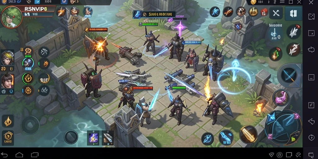 Tampilan gameplay RSNVIP8 menampilkan strategi dan pertarungan yang mendebarkan.